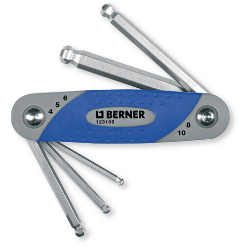 HEX KEY SET FOLD U H BALL 5PCS